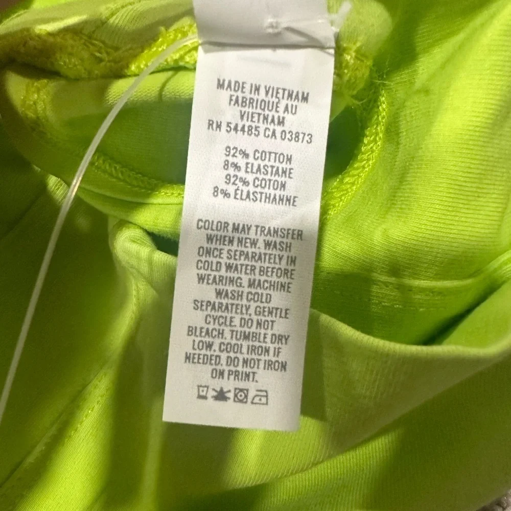 NWT Aerie Shortie Original Short Court Hi Rise Biker Shorts Neon Green XS - Picture 6 of 6